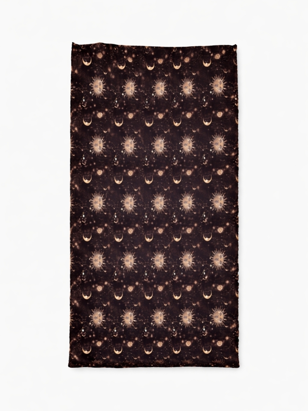 Celestial Sun Moon Scarf Shawl Boho Astrology Wrap Black Headscarf Tapestry Ect